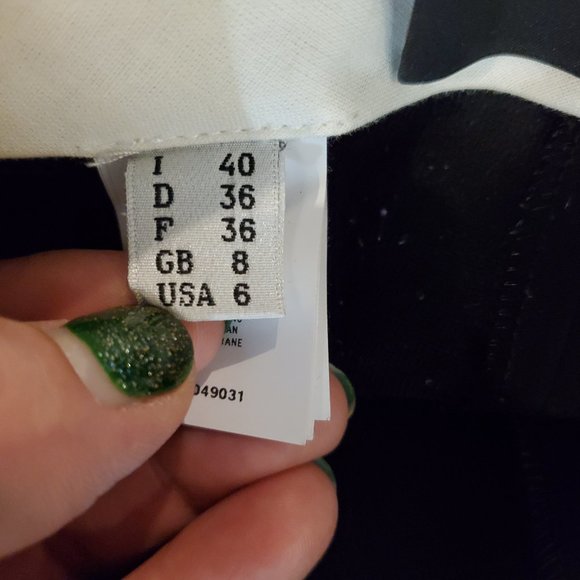 Cedric Charlier Couture Made in Italy Contrasting Cuff Ankle Pants Size 6 - Picture 9 of 13